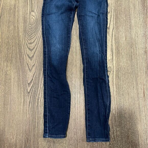 AG Adriano Goldschmied Straight Jeans Mid Rise Slim Fit Denim Medium Wash Sz 25 - Picture 2 of 13